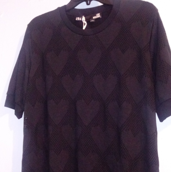 Moschino Mesh Heart Tee Shirt - Picture 6 of 11